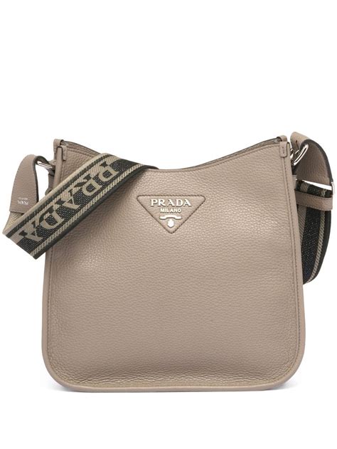 prada hobo bag leder|Prada triangle leather shoulder bag.